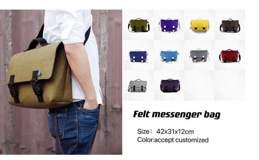 felt messenger bag